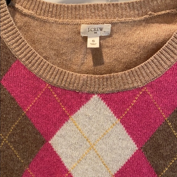 J Crew Size Small Argyle Thin Sweater - Picture 4 of 4